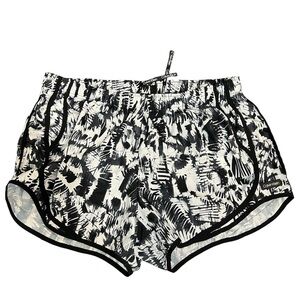MWOT Calvin Klein Running Shorts Scribble Black Pattern Women XL